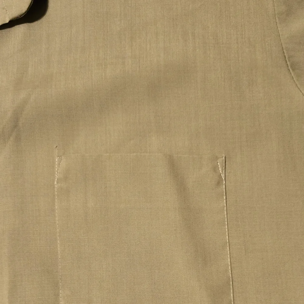 Vintage 70s Palermo Men's Short Sleeve Green Cotton Button-Up Shirt L - Picture 4 of 7